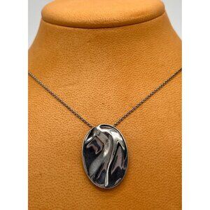 Tiffany & Co Elsa Peretti 1974 Sterling Silver Madonna Pendant Necklace 18"